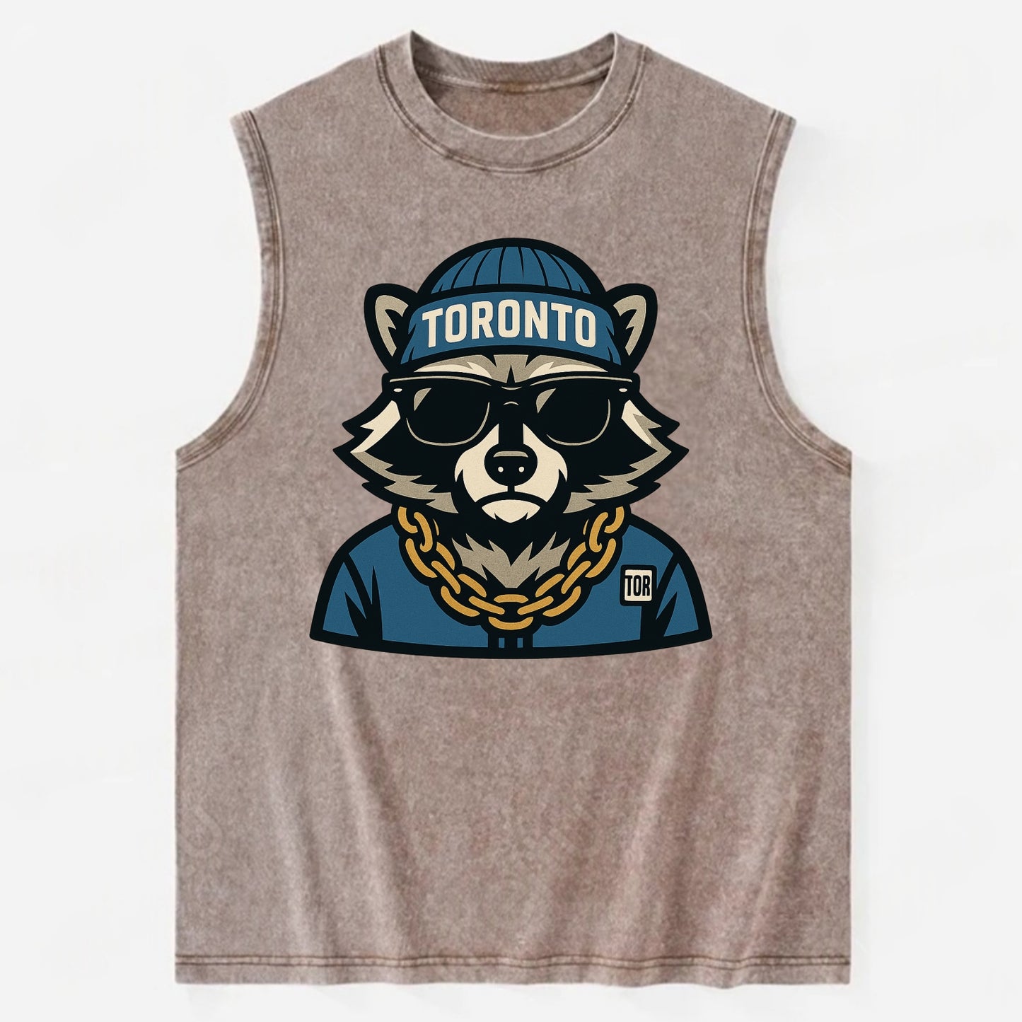 Toronto Raccoon - Vintage Washed Tank - Brown