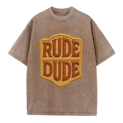 RUDE;DUDE ENERGY Surf Green Trucker - Vintage T-shirt - Brown