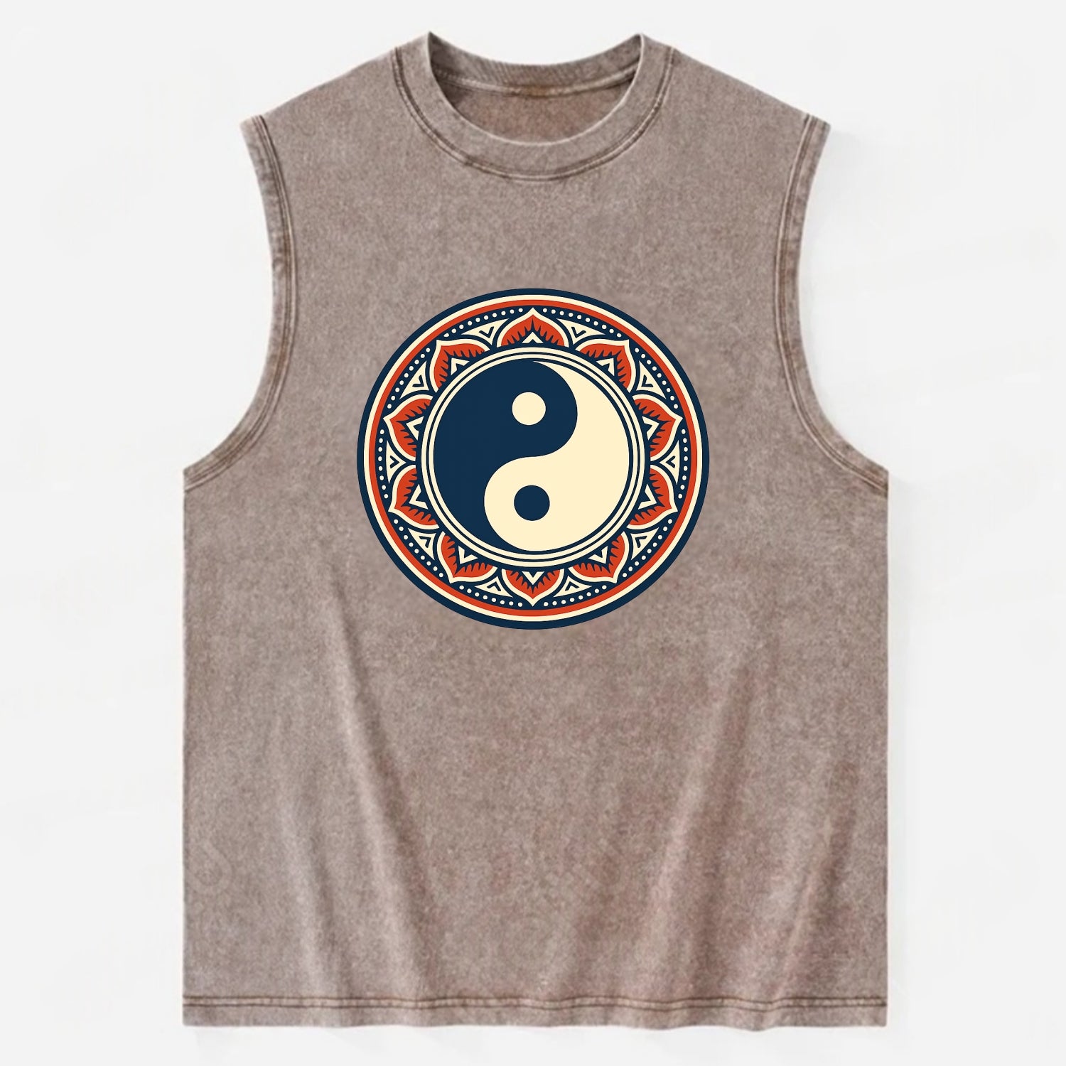 Harmony of Balance - Vintage Washed Tank - Brown