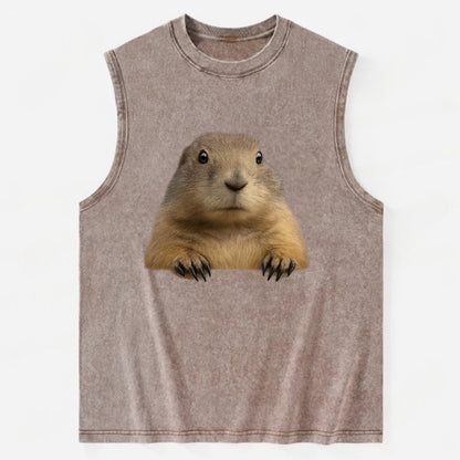 Prairie Dog  - Vintage Washed Tank - Brown