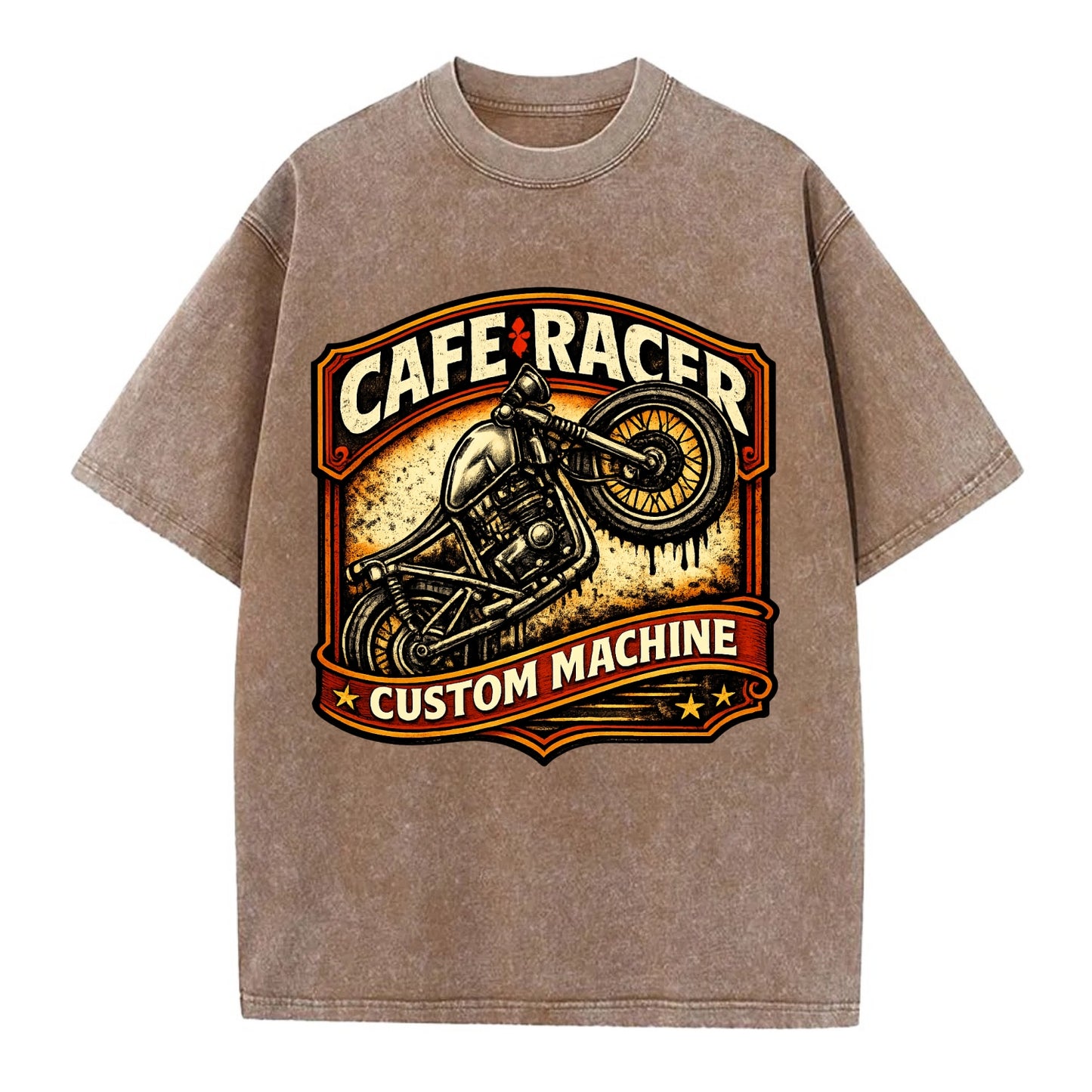 Cafe Racer - Vintage T-shirt - Brown