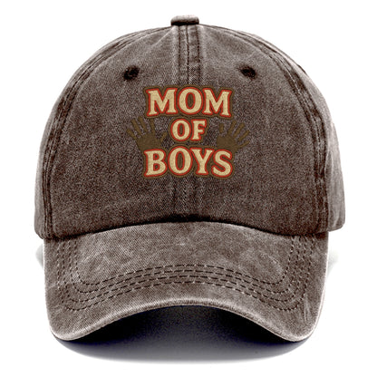 Mom Of Boys  - Classic Cap - Brown