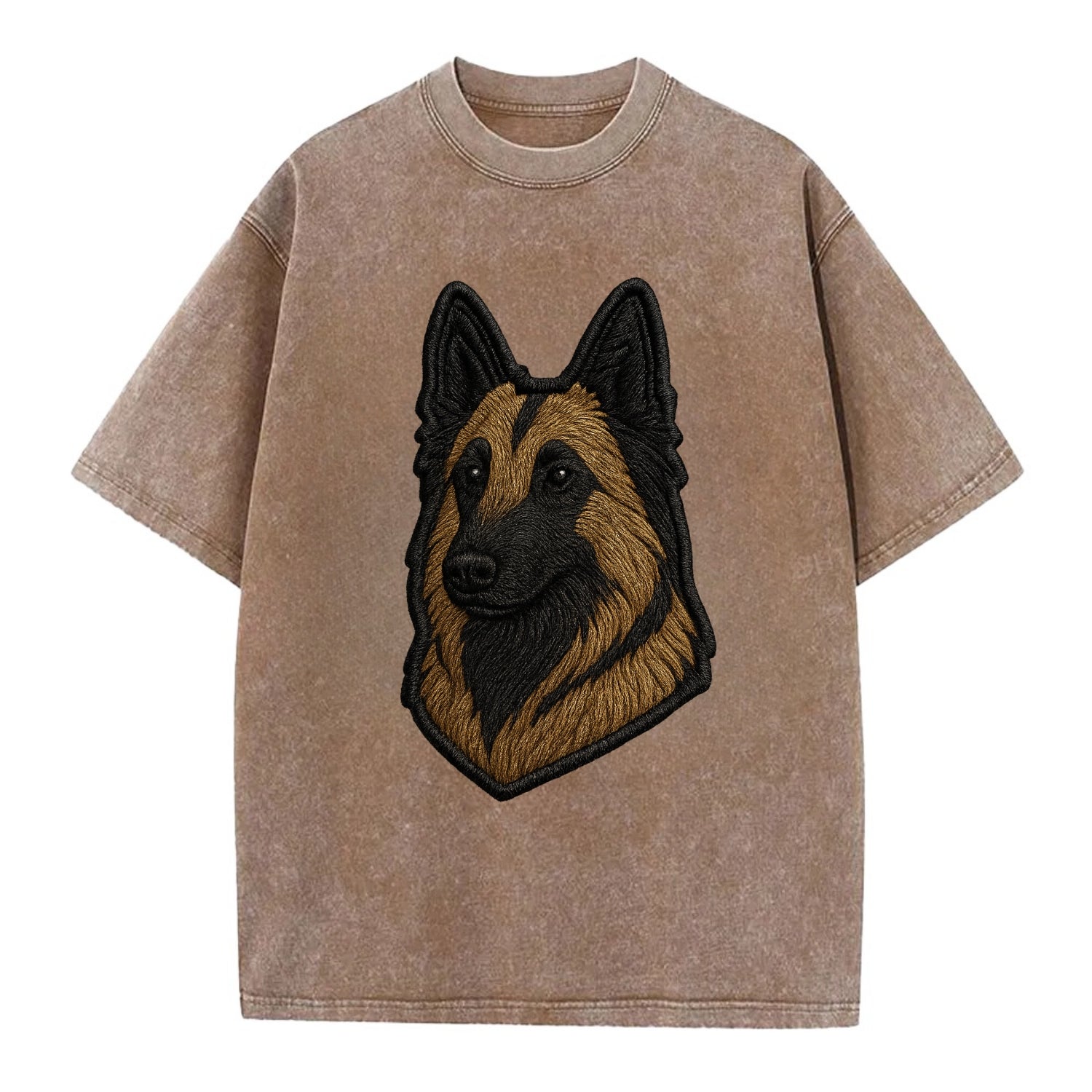 Belgian Tervuren - Trendy shepherd desig - Vintage T-shirt - Brown
