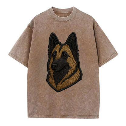 Belgian Tervuren - Trendy shepherd desig - Vintage T-shirt - Brown