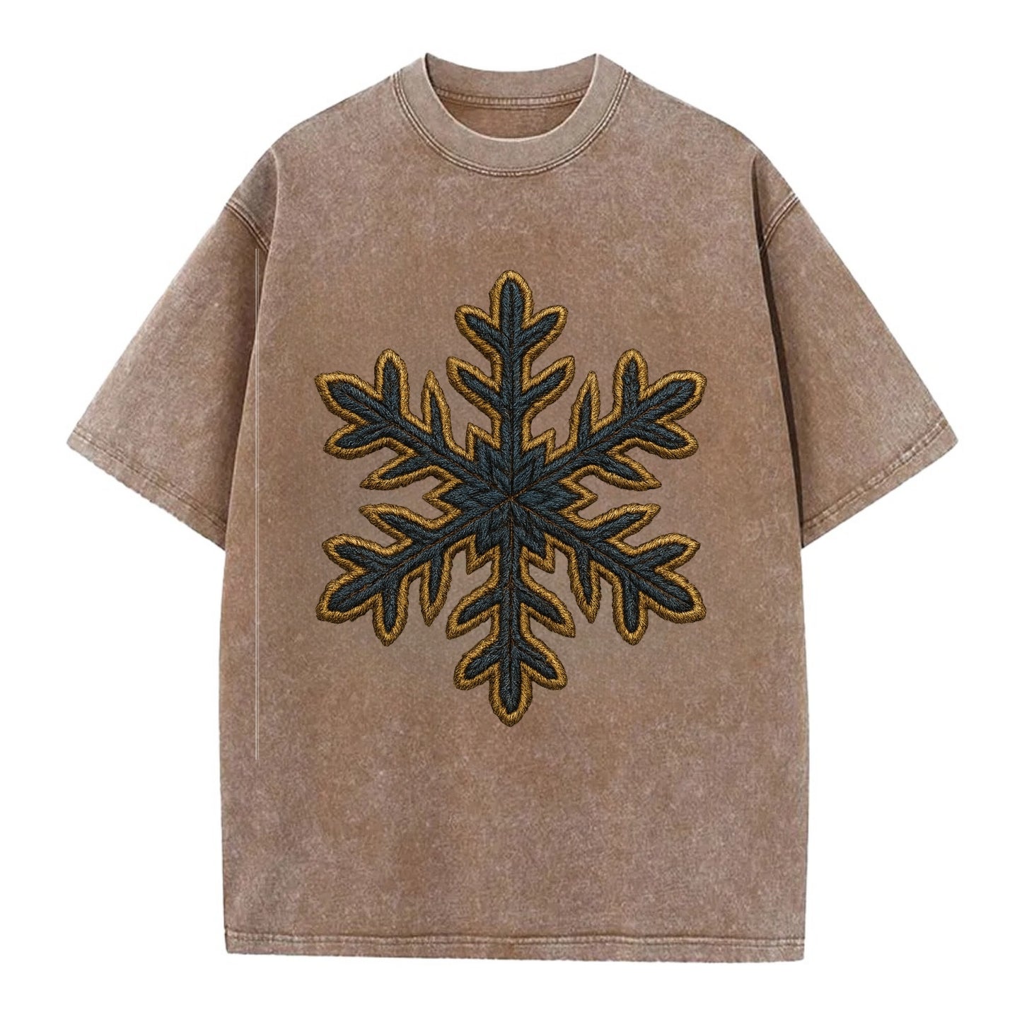 Snowflake  - Vintage T-shirt - Brown