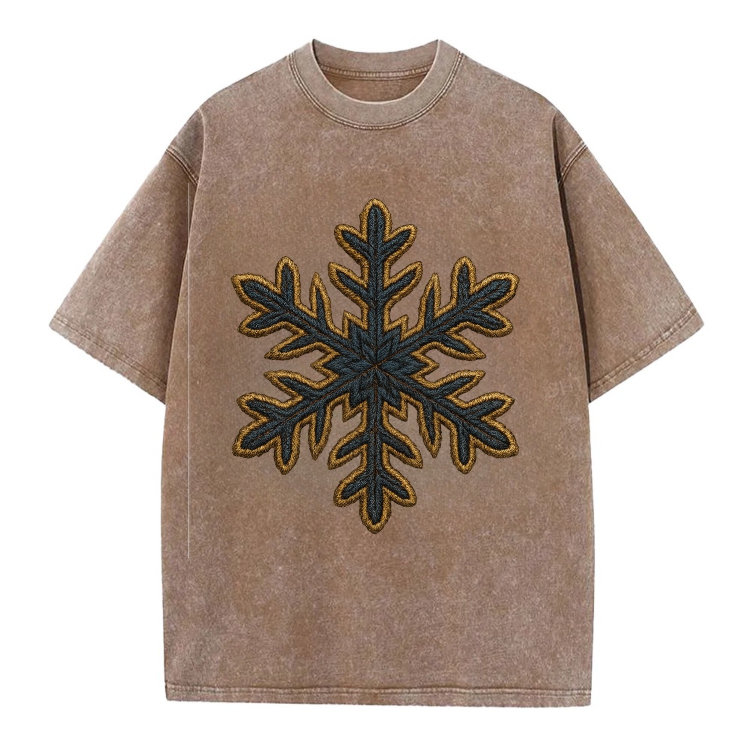 Snowflake  - Vintage T-shirt - Brown