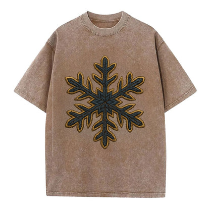 Snowflake  - Vintage T-shirt - Brown