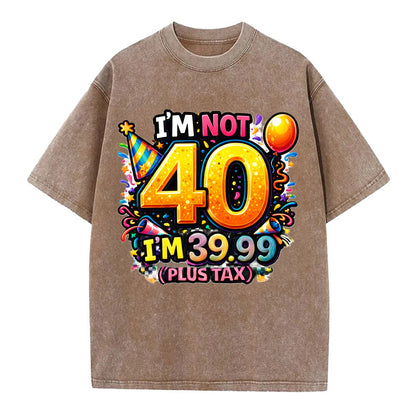 Not 40 Plus Tax - Vintage T-shirt - Brown