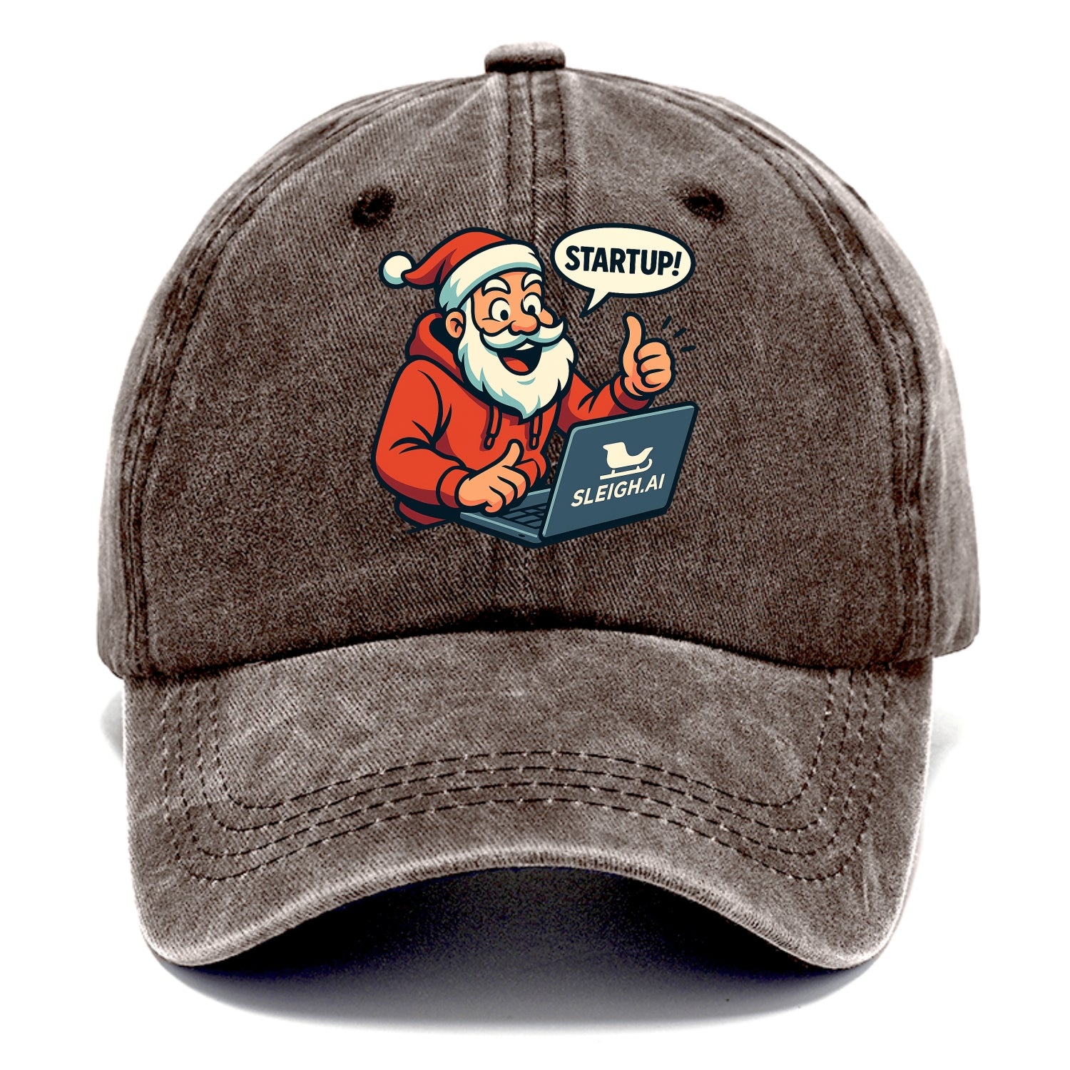Santa Tech Startup CEO - Classic Cap - Brown