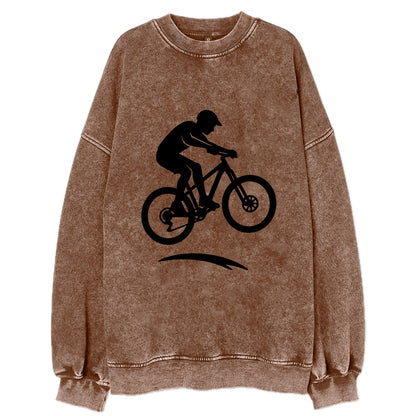 Mountain biker catching air - Vintage Sweatshirt - Brown