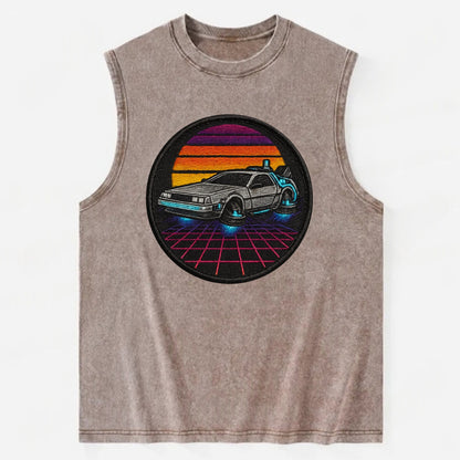 Retro Future - Vintage Washed Tank - Brown