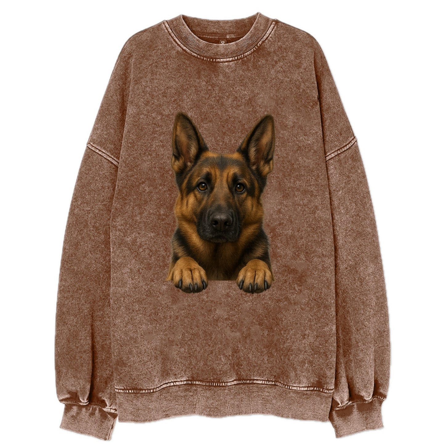 German Shepherd  - Vintage Sweatshirt - Brown