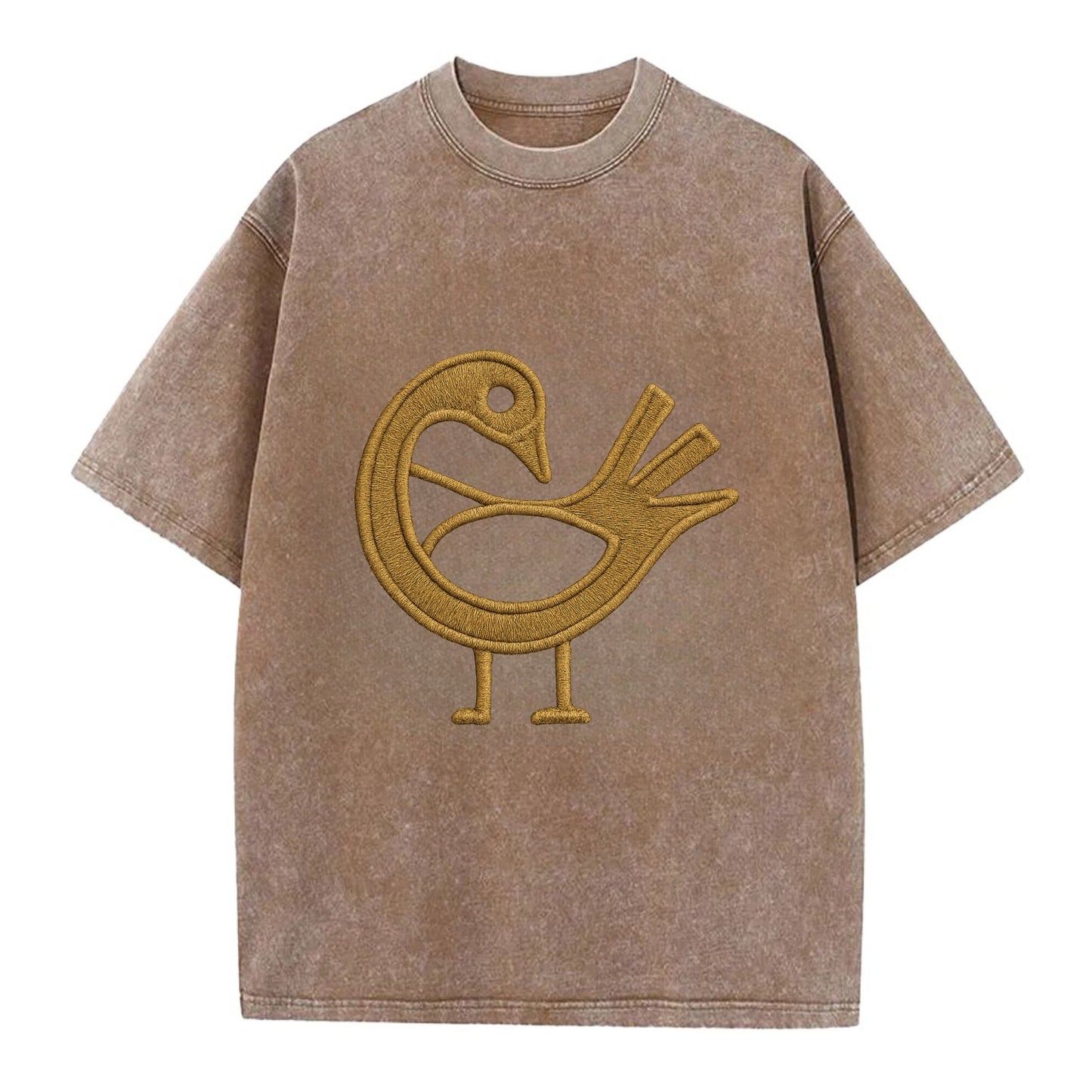 Adinkra Sankofa  - Vintage T-shirt - Brown