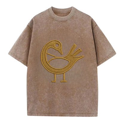 Adinkra Sankofa  - Vintage T-shirt - Brown