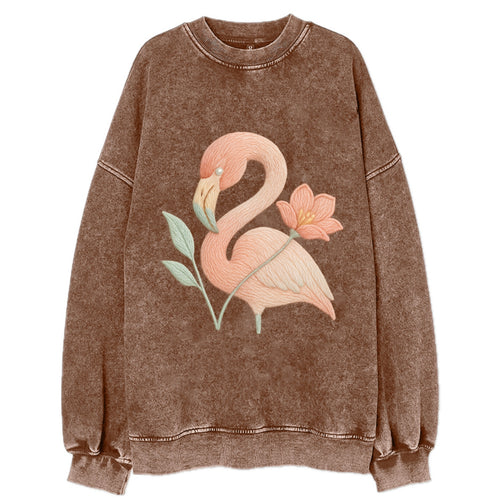Peach Flamingo - Vintage Sweatshirt