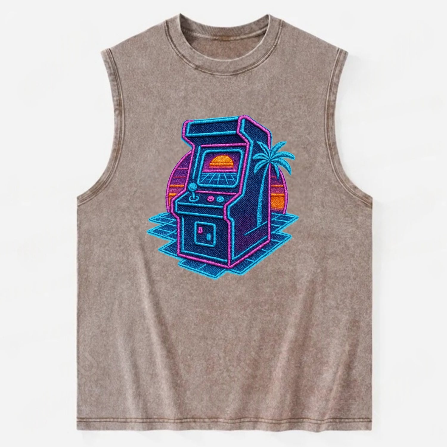 Arcade Machine - Vintage Washed Tank - Brown