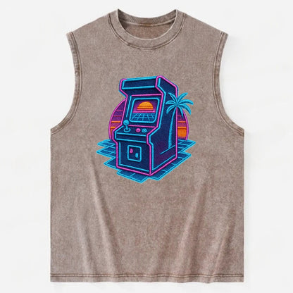Arcade Machine - Vintage Washed Tank - Brown