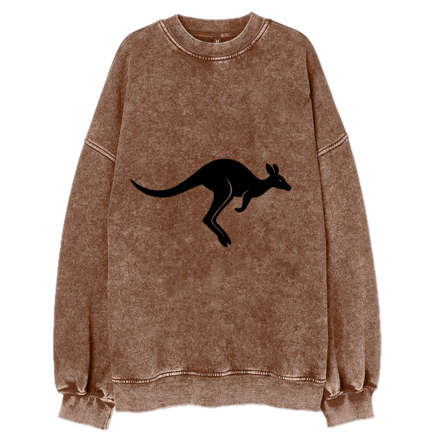 Kangaroo leaping across outback - Vintage Sweatshirt - Brown