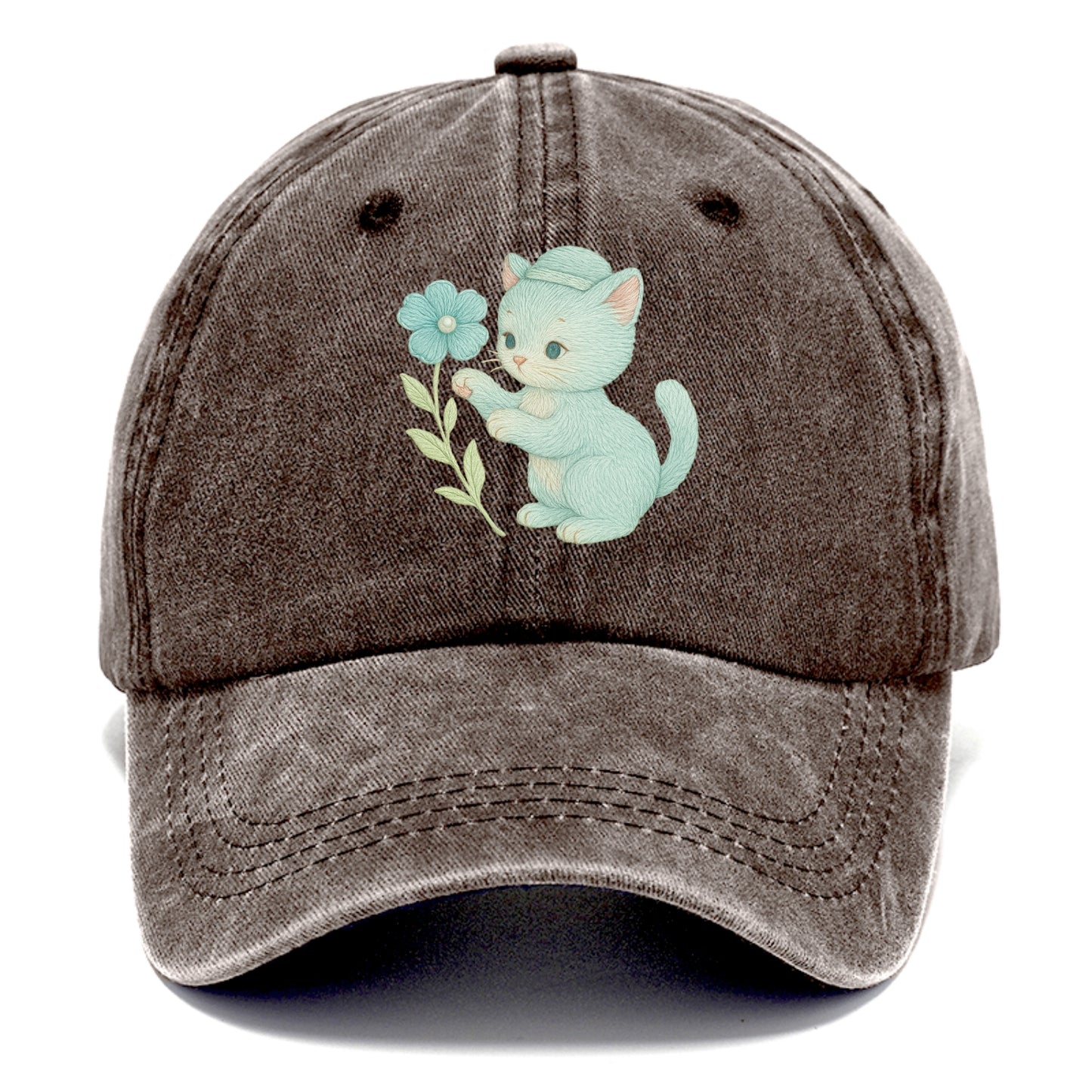 Aqua Kitten - Classic Cap - Brown