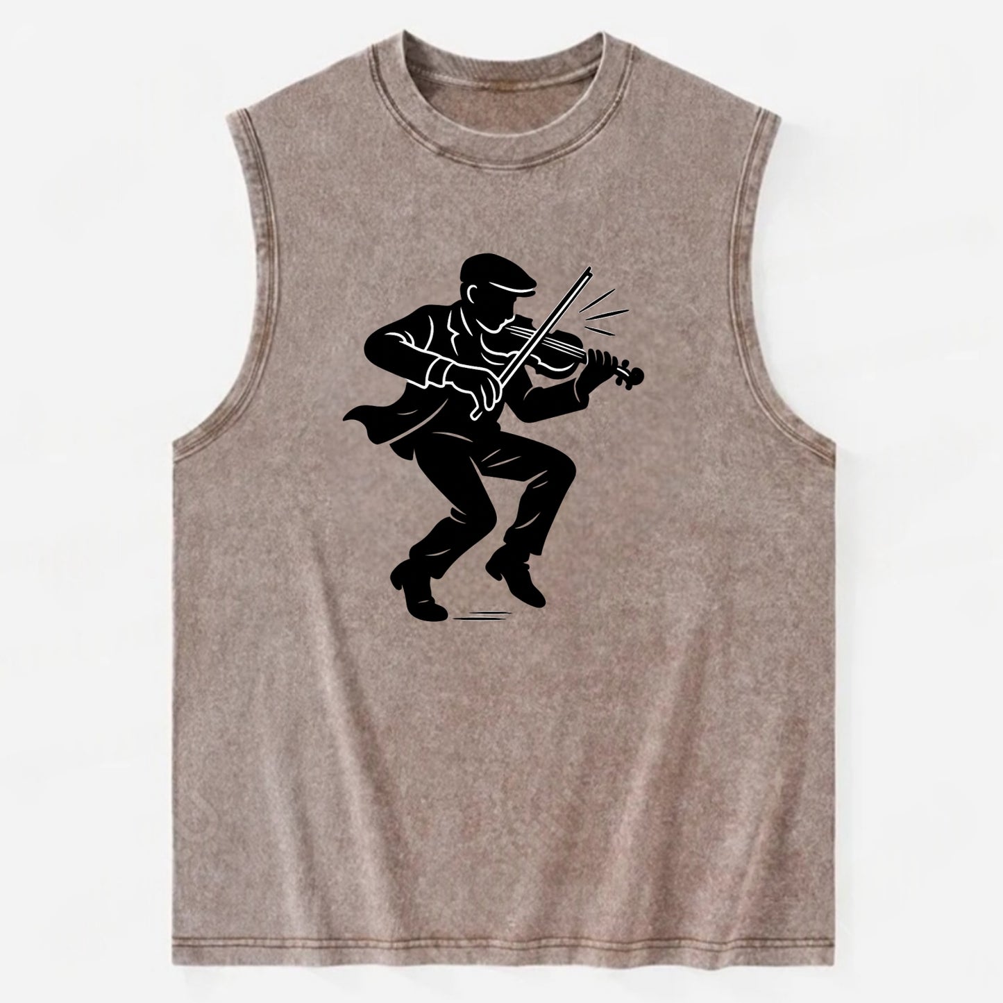 Irish folk musician traditional jig - Vintage Washed Tank - Brown