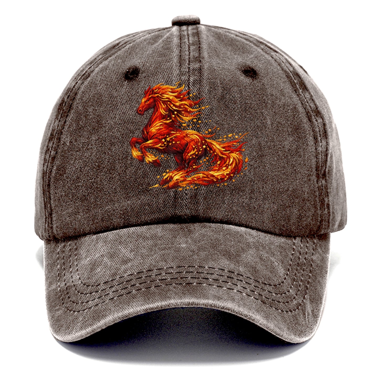 EMBER RISING | Sparks forming into horse shape | Particles of fire | Energy - Classic Cap - Brown