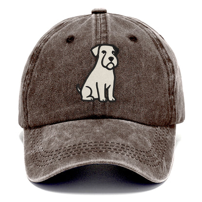 Sealyham Terrier White Sitting Pose Classic Cap - Brown