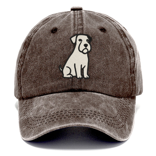 Sealyham Terrier White Sitting Pose Classic Cap - Brown