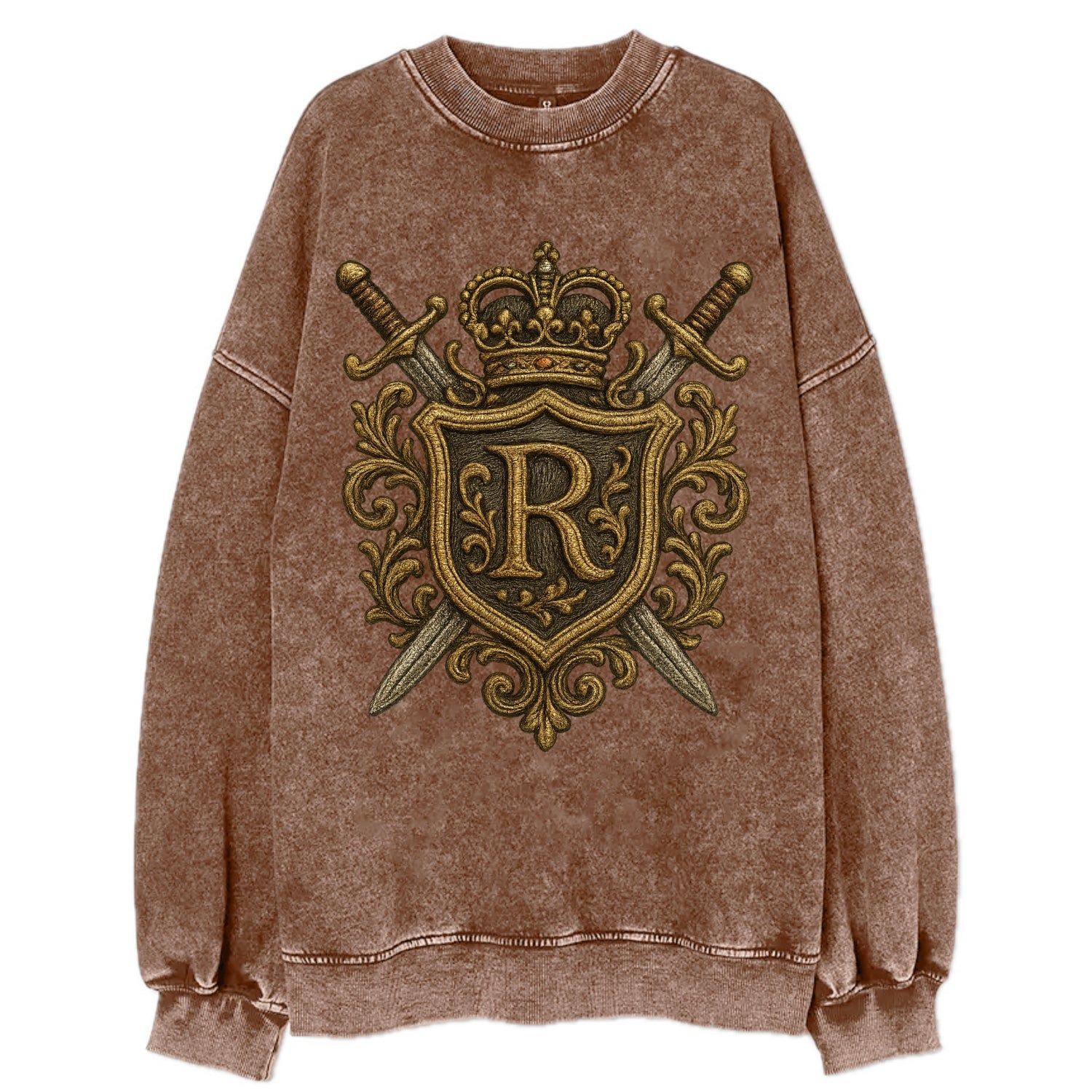 Royal Crest  - Vintage Sweatshirt - Brown