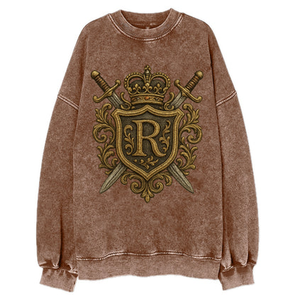Royal Crest  - Vintage Sweatshirt - Brown