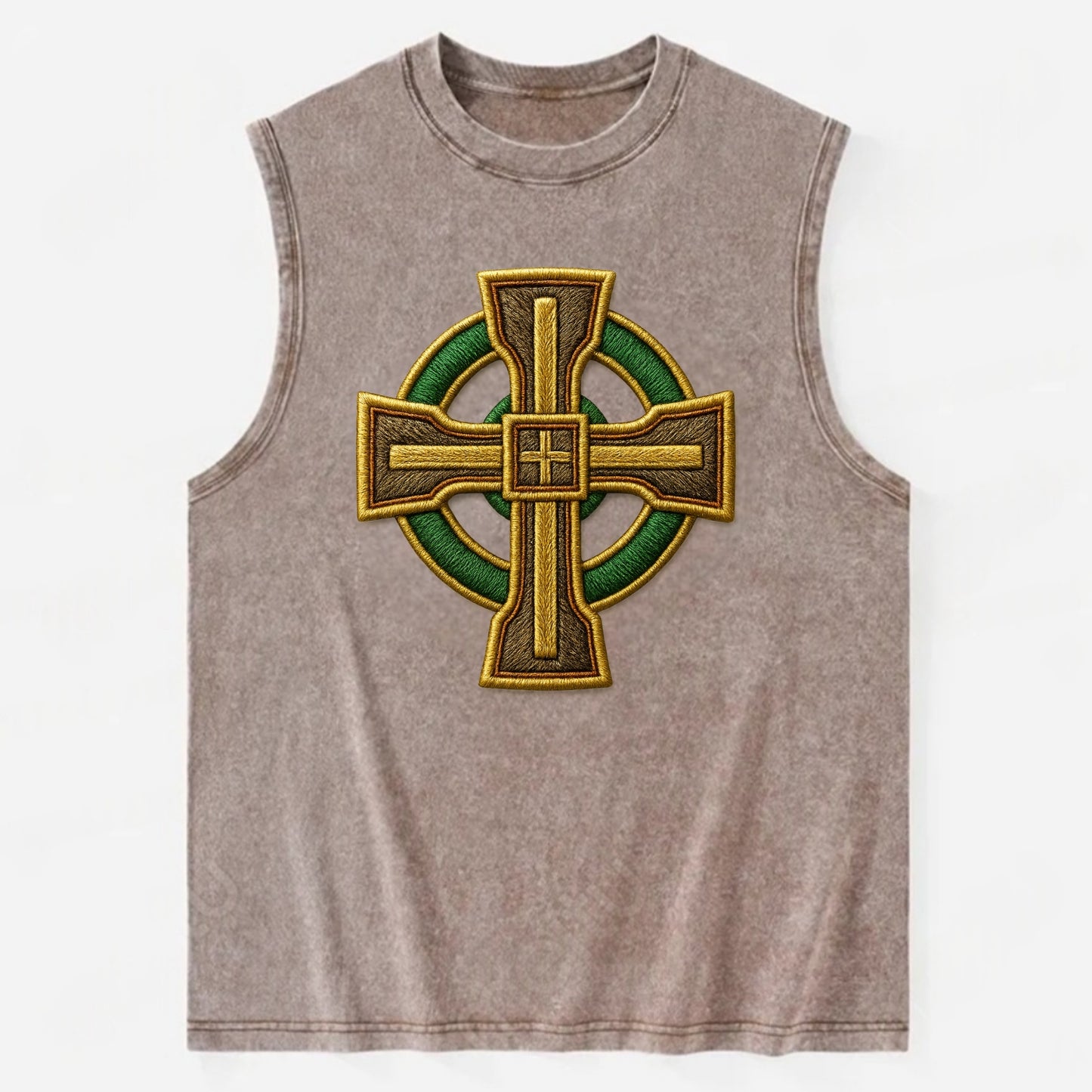 Durrow Cross - Vintage Washed Tank - Brown