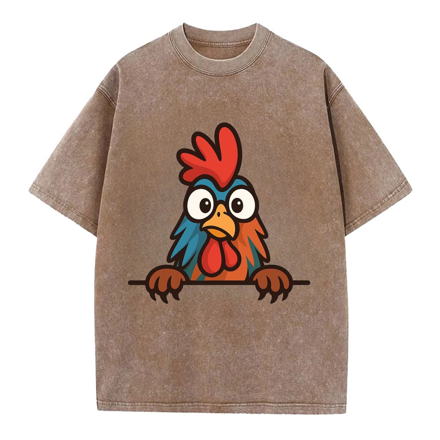 Rooster  - Vintage T-shirt - Brown