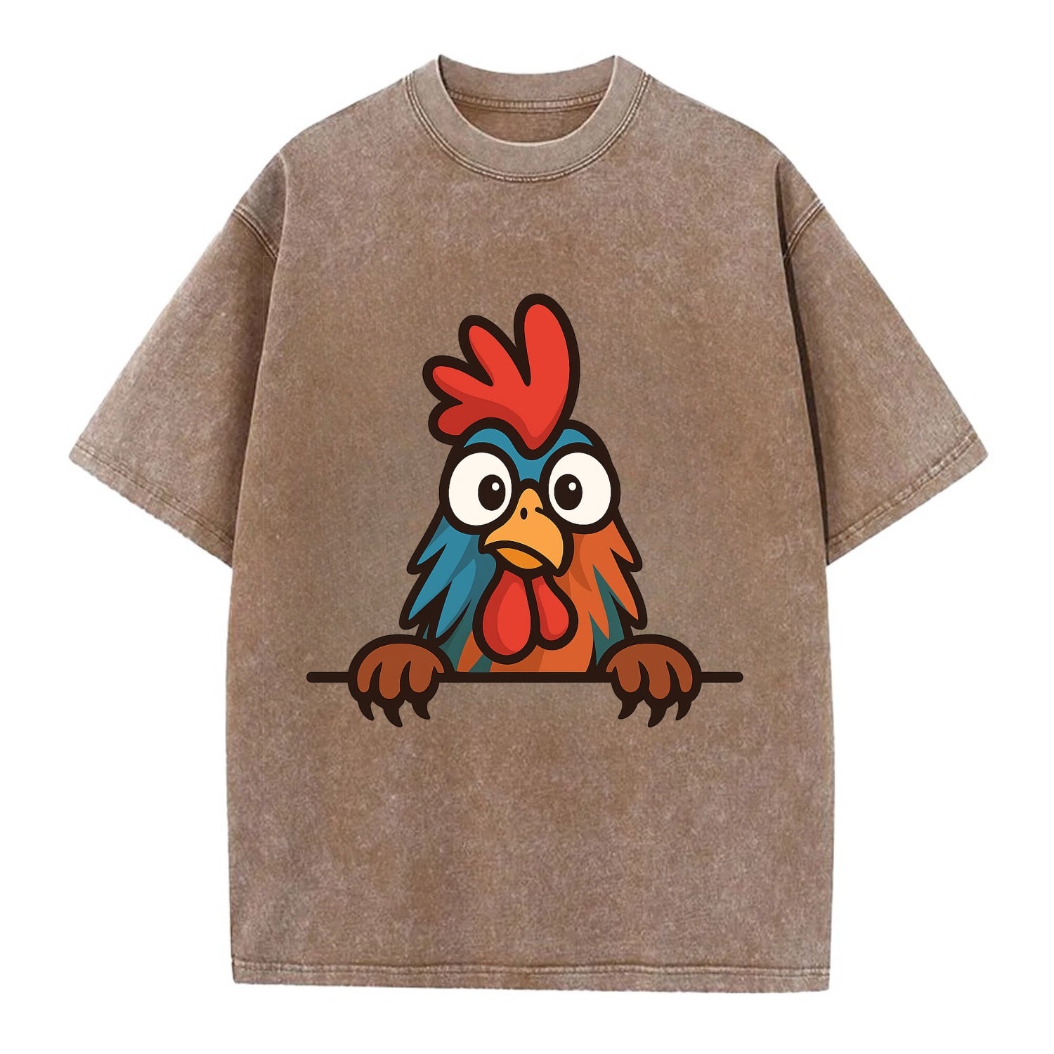 Rooster  - Vintage T-shirt - Brown