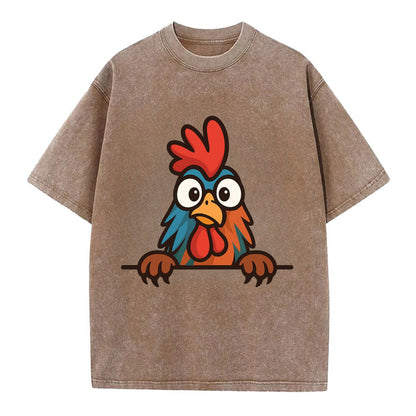 Rooster  - Vintage T-shirt - Brown