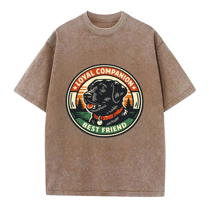 Noble Companion Emblem - Vintage T-shirt - Brown