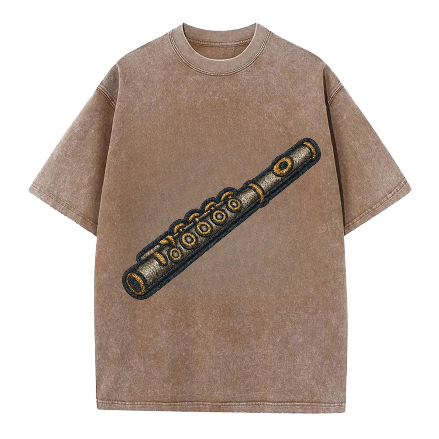 Flute  - Vintage T-shirt - Brown