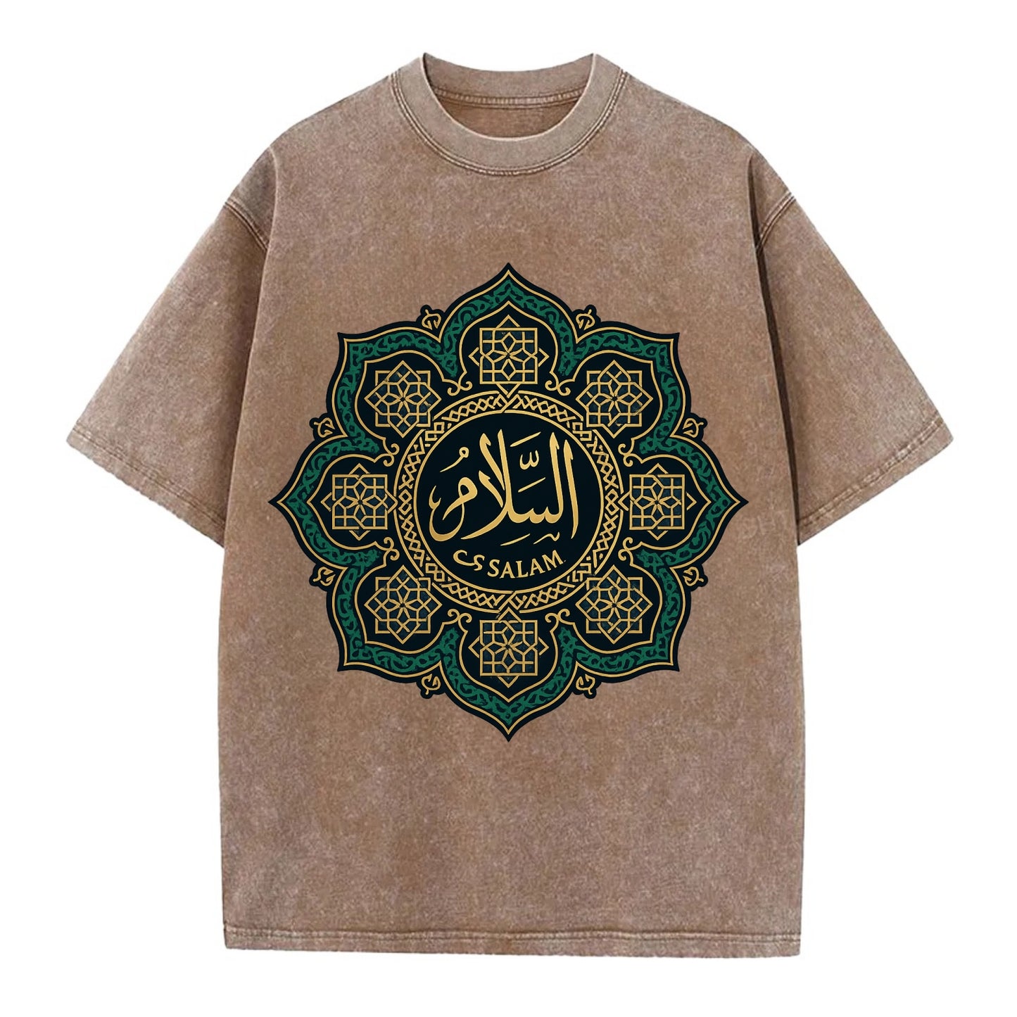 As-Salam Mandala - Vintage T-shirt - Brown