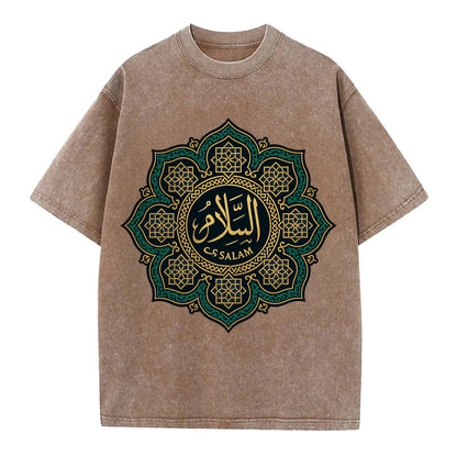 As-Salam Mandala - Vintage T-shirt - Brown