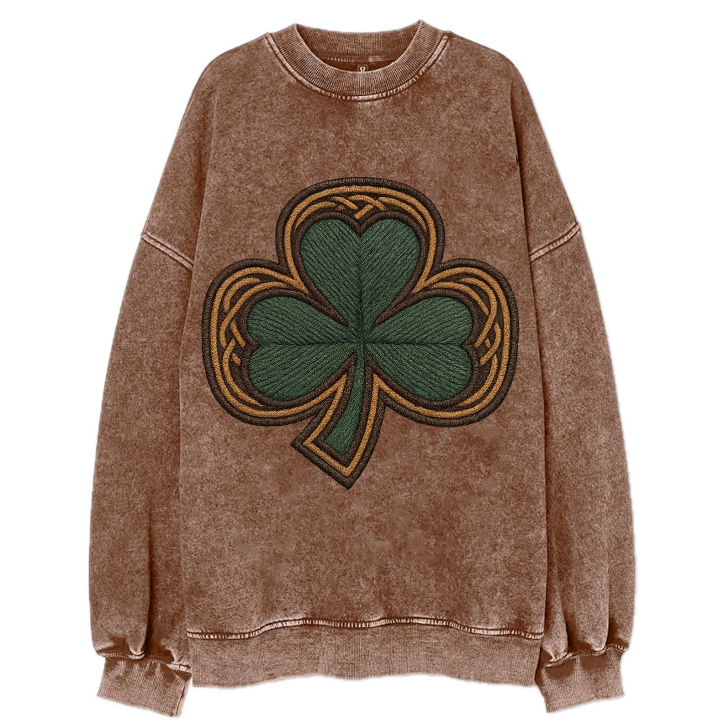 Shamrock  - Vintage Sweatshirt - Brown