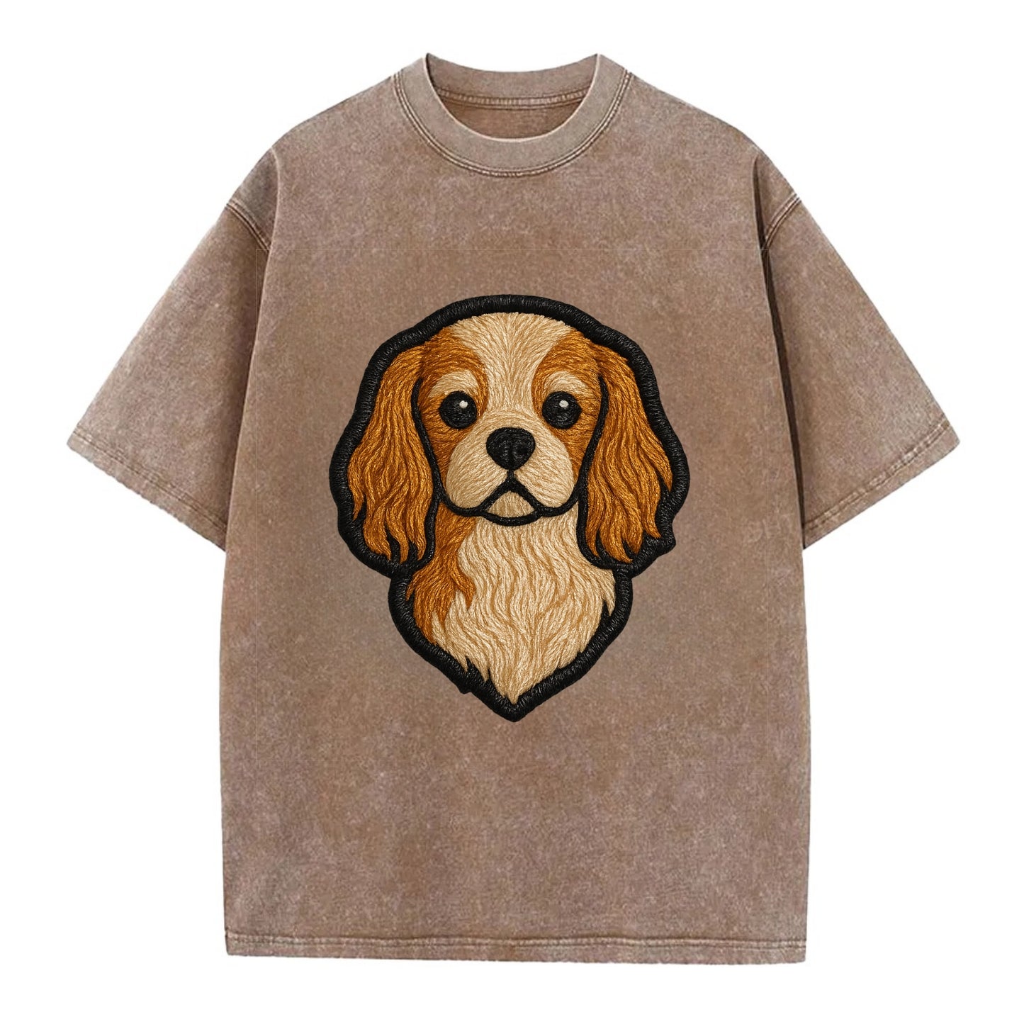 Cavalier King Charles Spaniel - Modern g - Vintage T-shirt - Brown