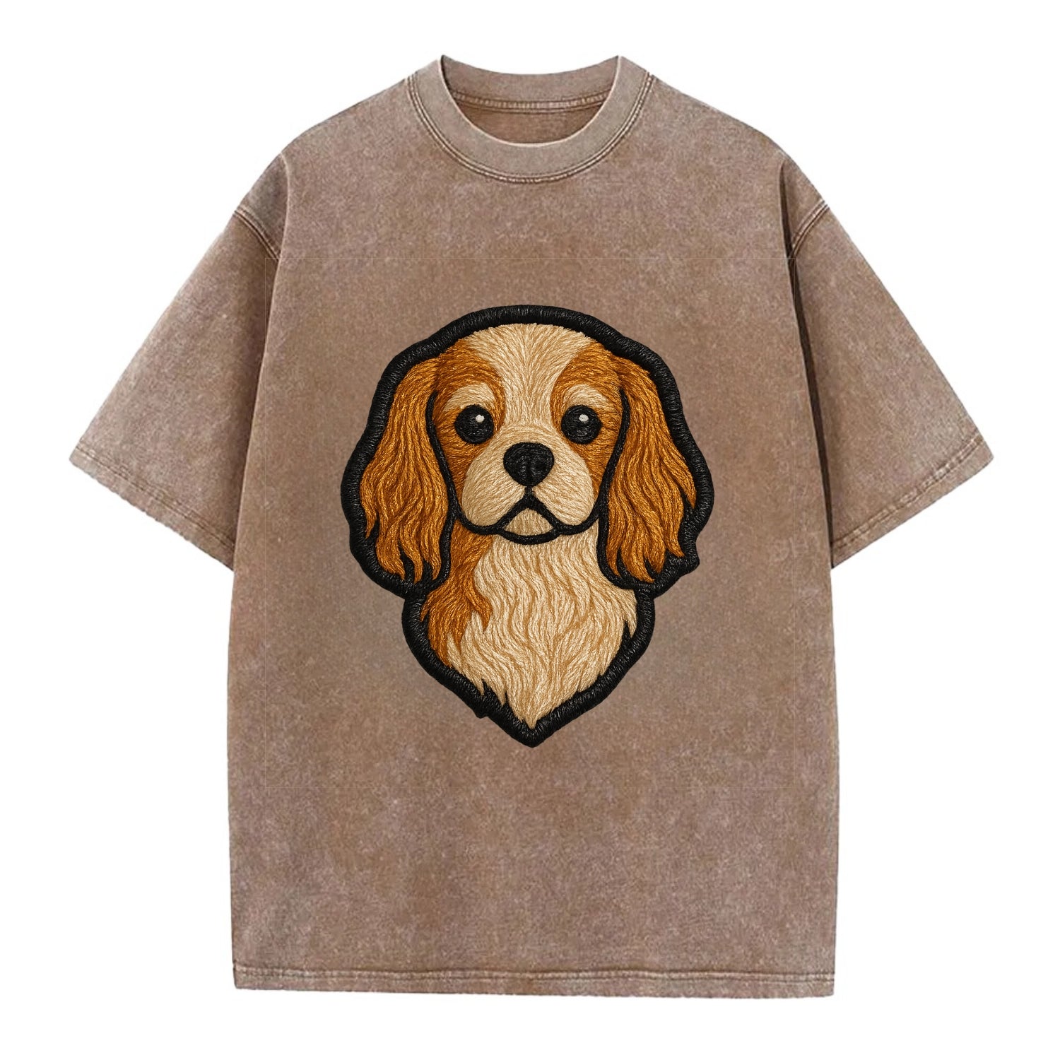 Cavalier King Charles Spaniel - Modern g - Vintage T-shirt - Brown