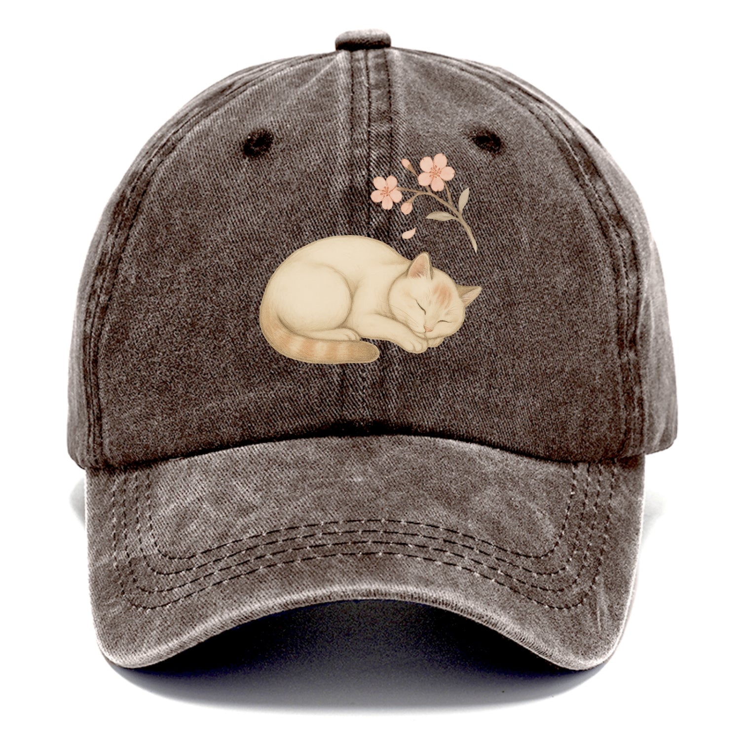 Zen Garden Cat  - Classic Cap - Brown