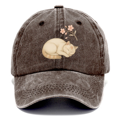 Zen Garden Cat  - Classic Cap - Brown