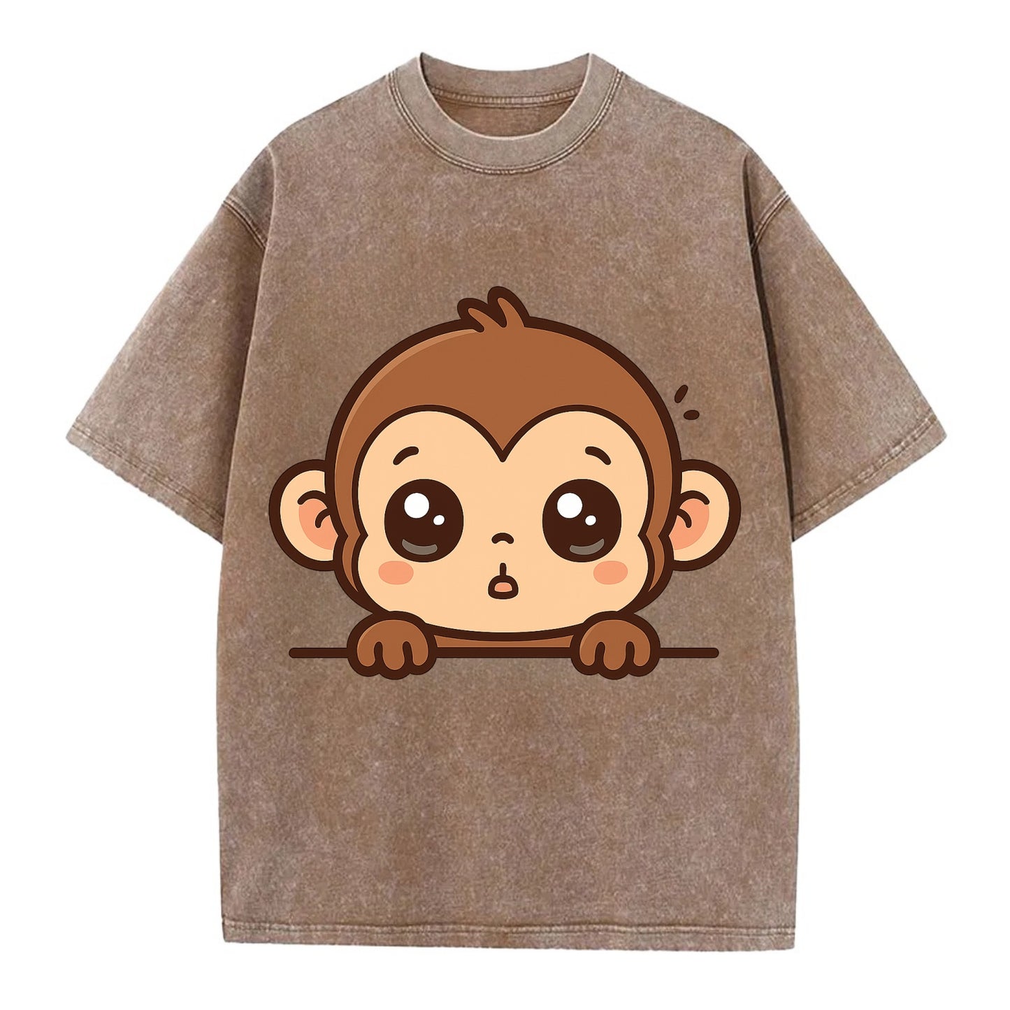 Baby Monkey  - Vintage T-shirt - Brown