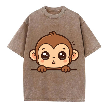 Baby Monkey  - Vintage T-shirt - Brown