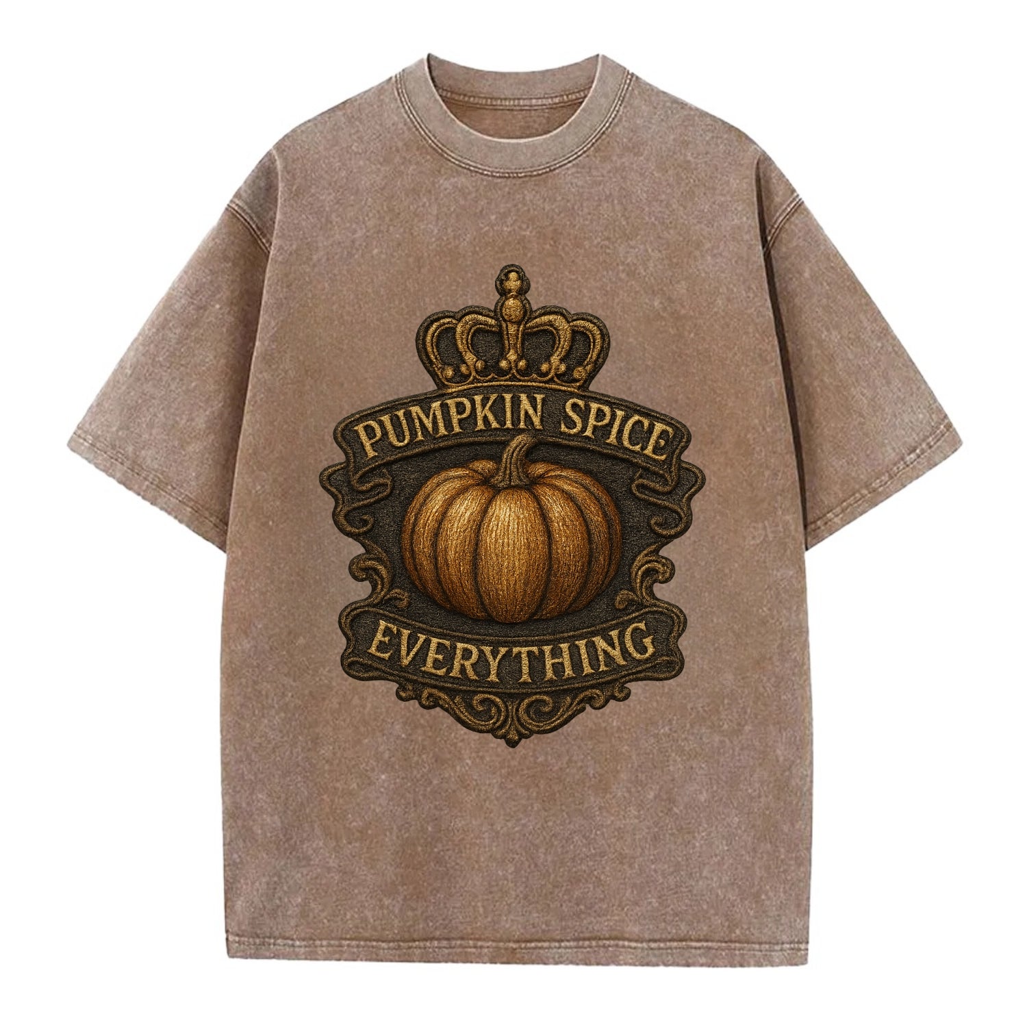 Pumpkin Spice Everything  - Vintage T-shirt - Brown