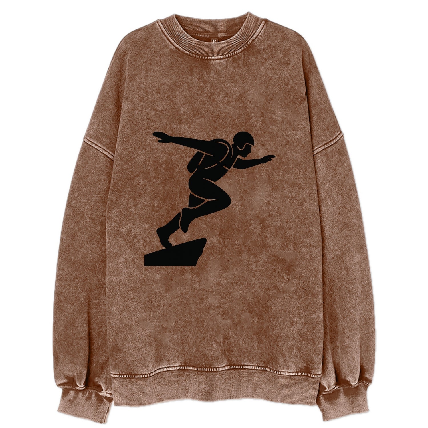 Base jumper launching off - Vintage Sweatshirt - Brown