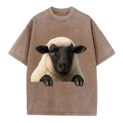 Sheep  - Vintage T-shirt - Brown