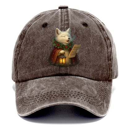 Snowbound Arctic Fox Caroler  - Classic Cap - Brown