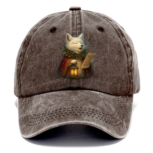 Snowbound Arctic Fox Caroler  - Classic Cap - Brown