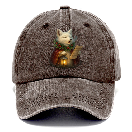 Snowbound Arctic Fox Caroler  - Classic Cap